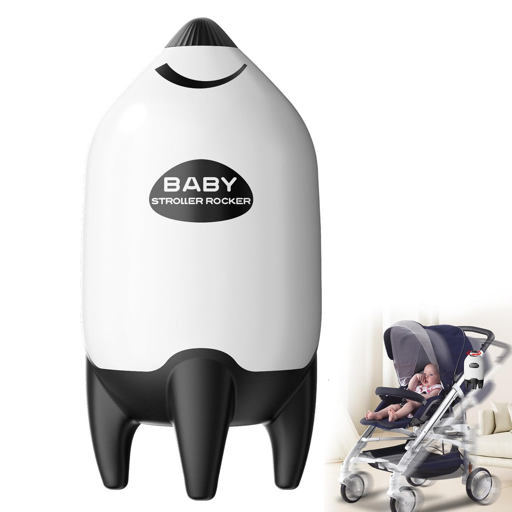 QNHMPW Baby Rocker attached to stroller for secure, hands-free comfort on walks.