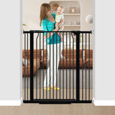 Qonimm 40.5-inch tall gate assembled across a doorway for safe indoor use