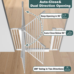 Qonimm 51.18 extra tall gate ultra-narrow spacing helps prevent getting stuck.