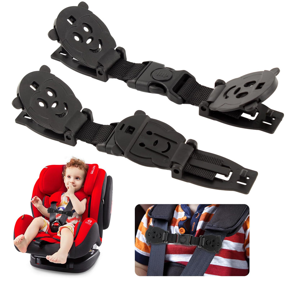 QOPAHI anti-escape monkey chest clip secures child in car seats.