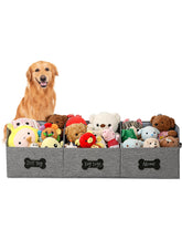 Qozary Large Dog Toy Basket with DIY tag keeps toys organized and easy to access.