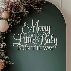 QPARTYFIRE wooden sign for baby shower backdrop, perfect photo moments.