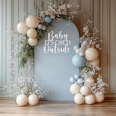 QPARTYFIRE Winter wonderland sign detail highlights rustic wood texture for cozy decor.