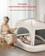 QPAU bed safety bumper on the side prevents falls and keeps kids centered.