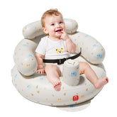 QPAU Elephant inflatable baby seat with built-in pump for quick inflation and portability.