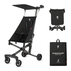 QPLAY ultra lightweight travel stroller folded fits overhead bins for easy travel