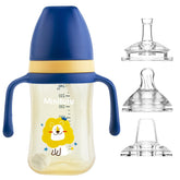Qshare Sippy Cup yellow with 3-spout setup supports smooth transition for toddlers.