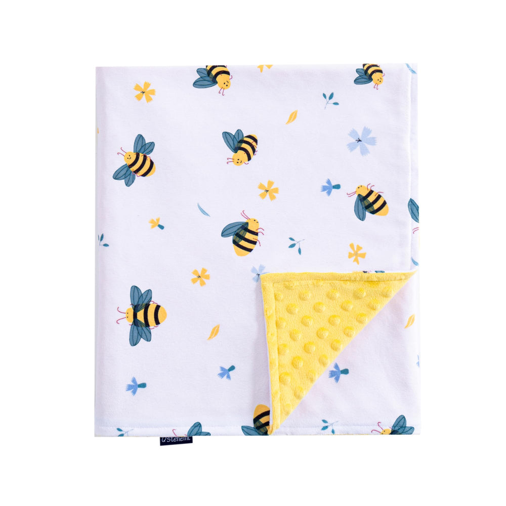 QSTEHEML baby blanket bee pattern front offers cozy warmth for crib and stroller moments
