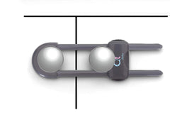QT BABY Thunder Grey locks feature double safety buttons to deter easy unlocking by kids.