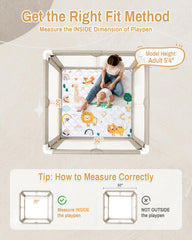 QUAFRET Baby Play Mat folds compactly for convenient travel and outings.