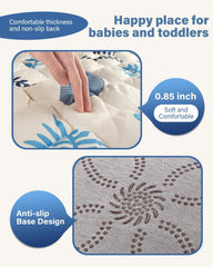 QUAFRET baby play mat folded portable for travel and outings