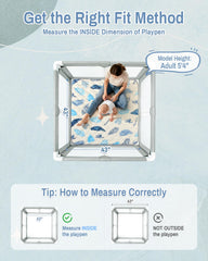 QUAFRET baby play mat non-slip base stays put on floors