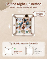 QUAFRET Baby Play Mat non-slip base keeps crawling sessions stable