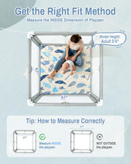 QUAFRET baby play mat non-slip-base provides a stable crawling surface