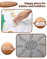 QUAFRET baby play mat earth-beige white patterns suit modern décor