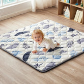 QUAFRET baby play mat with soft fabric cushions for cozy tummy time and naps.
