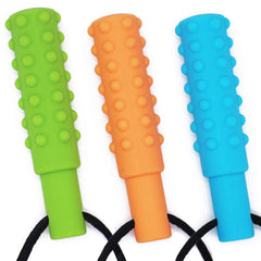 QuaLeap Amber Xtra Tough three-pack sensory chew necklaces for ongoing use