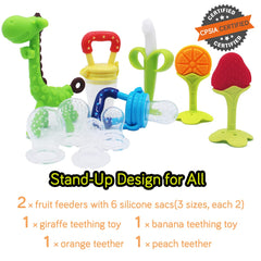 qualeap fruit feeder green pack safe cooling for teething