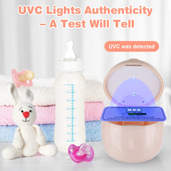 Qualirey dual UV LED lamps show fast, device-assisted disinfection for small items.