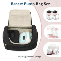 Qualyphant breast pump bag laptop sleeve fits 13-inch laptops for work travels.