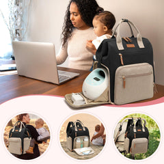 Qualyphant breast pump bag laptop sleeve fits a 14-inch laptop securely