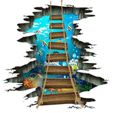 Quanhaigou 3D floor stickers underwater scene for vibrant sea world decor