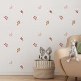 QUCHENG Boho wall stickers for girls' bedroom set provide playful decor and easy DIY use.