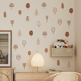 QUCHENG Boho wall stickers leaves create a playful, calming nursery ambiance.