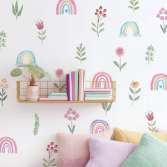 QUCHENG nursery wall stickers boho six-sheet set for quick kids room refresh.