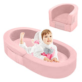 QUCHI toddler travel bed folded compact showing space-saving design for small rooms