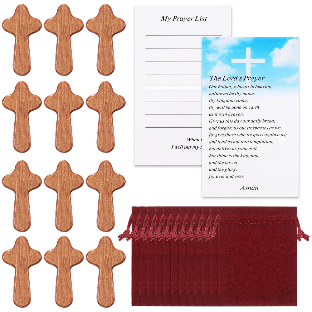 Queekay 12set crosses bulk shows compact crosses for daily pocket prayers.