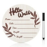 Queekay baby birth announcement sign round with marker pen for nursery wall decor