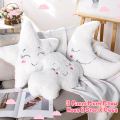 Queekay Star Plush Pillow adds playful charm and support.