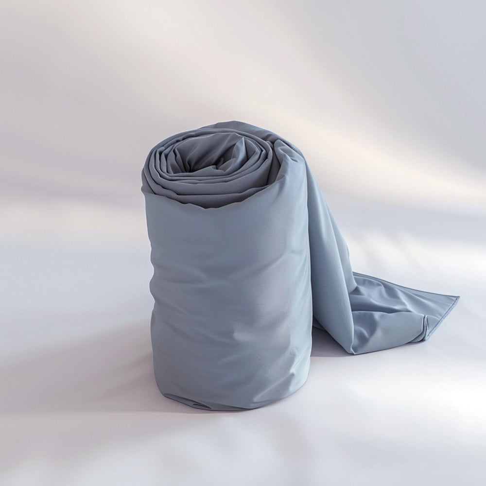 QUEEN ROSE pregnancy pillow cover in blue 55-inch, cooling silky jersey for refreshed comfort.