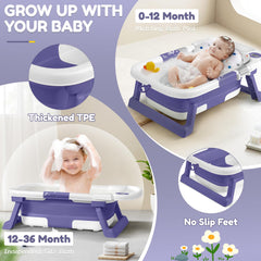 QueenFul no-slip feet keep the tub stable on wet surfaces.