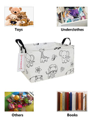 QUEENLALA nursery basket collapses flat to save space in small rooms.