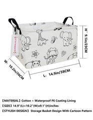 QUEENLALA Rec-Zoo storage bin keeps toys neatly organized for playtime.