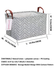 QUEENLALA rectangular laundry hamper folded for space-saving storage