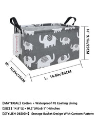 QUEENLALA rectangular laundry hamper with waterproof coating prevents leaks.