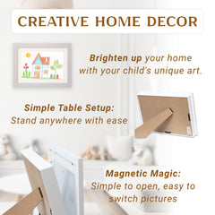 Queens of Pentacles USA LED artwork frame table-wall display—versatile placement, saves space.