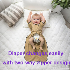 QUENESS BABY 100% cotton fabric delivers breathable softness for sensitive skin.