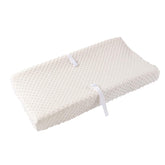 QUENESS baby-changing-pad-cover beige-soft-fabric provides gentle touch during diaper changes
