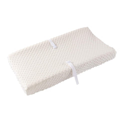 QUENESS baby-changing-pad-cover beige-soft-fabric provides gentle touch during diaper changes
