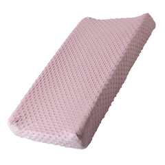 QUENESS BABY changing pad cover close-up shows soft fleece for cozy diaper changes.