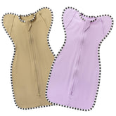 Queness Baby transitional swaddle arm-up design supports self-soothing with comfortable arms-up positioning