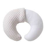QUENESS Nursing Pillow beige full setup shows spacious design for comfortable feeding.