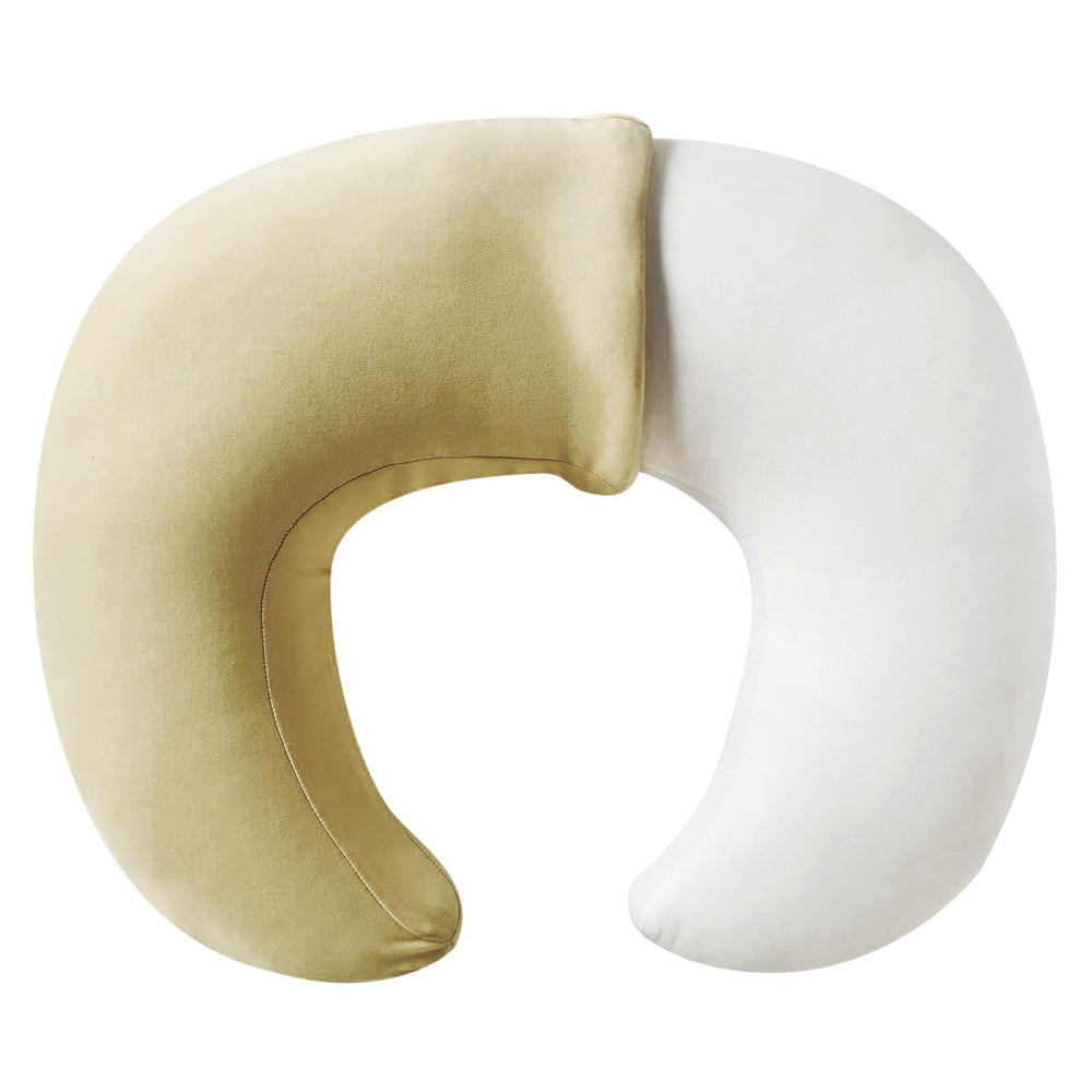 QUENESS nursing pillow cover in khaki offers soft, breathable protection for feeding.