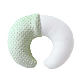 QUENESS nursing pillow green full-view shows ergonomic support for comfortable feeding.