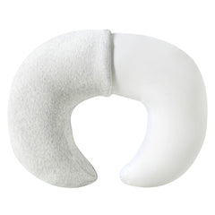 QUENESS nursing pillow with removable light-grey cover offers soft, breathable comfort for feeding