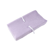 QUENESS Orchid fabric close-up, ultra-soft minky dot for gentle diaper changes